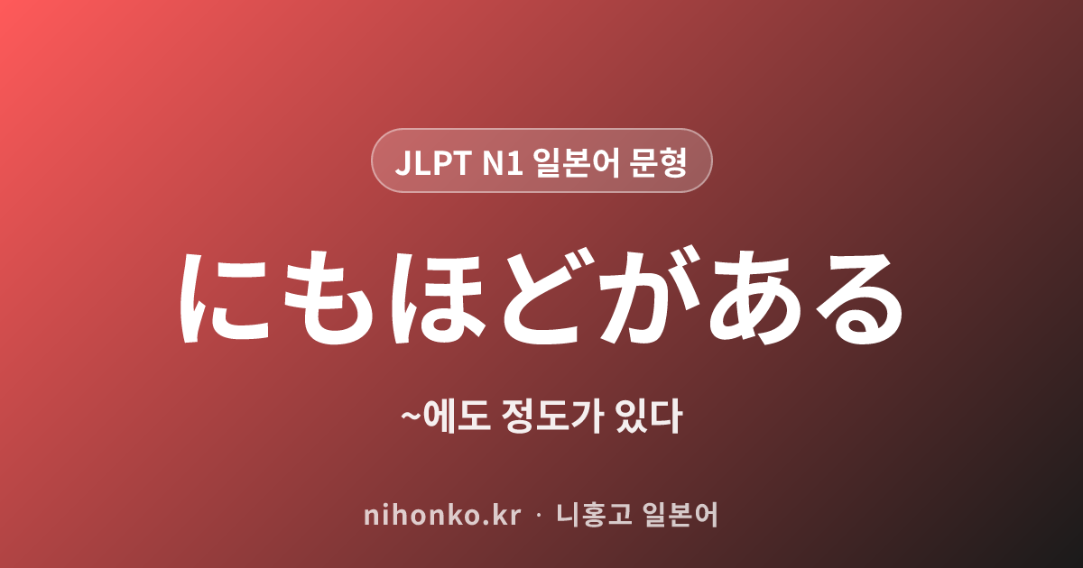 ~にもほどがある - JLPT N1 일본어 문법 문형