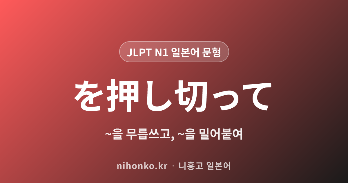 を押し切って - JLPT N1 일본어 문법 문형