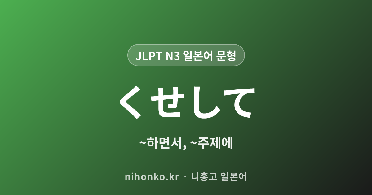 〜くせして / 〜くせに - JLPT N3 일본어 문법 문형