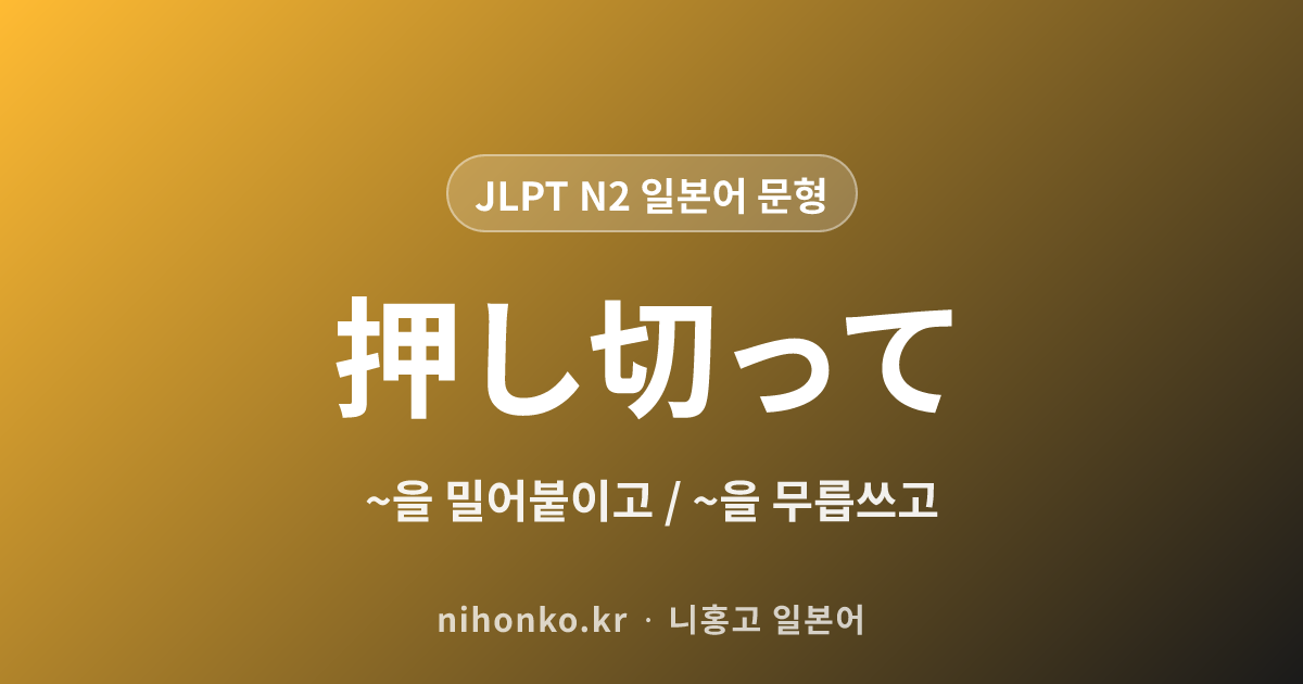 〜を押し切って - JLPT N2 일본어 문법 문형