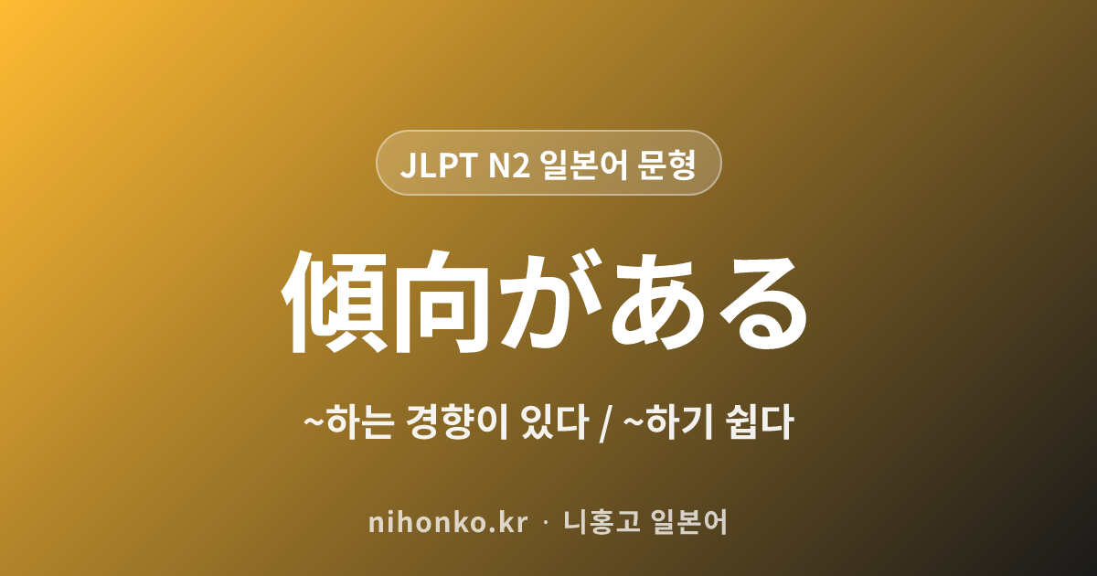 ~傾向がある - JLPT N2 일본어 문법 문형