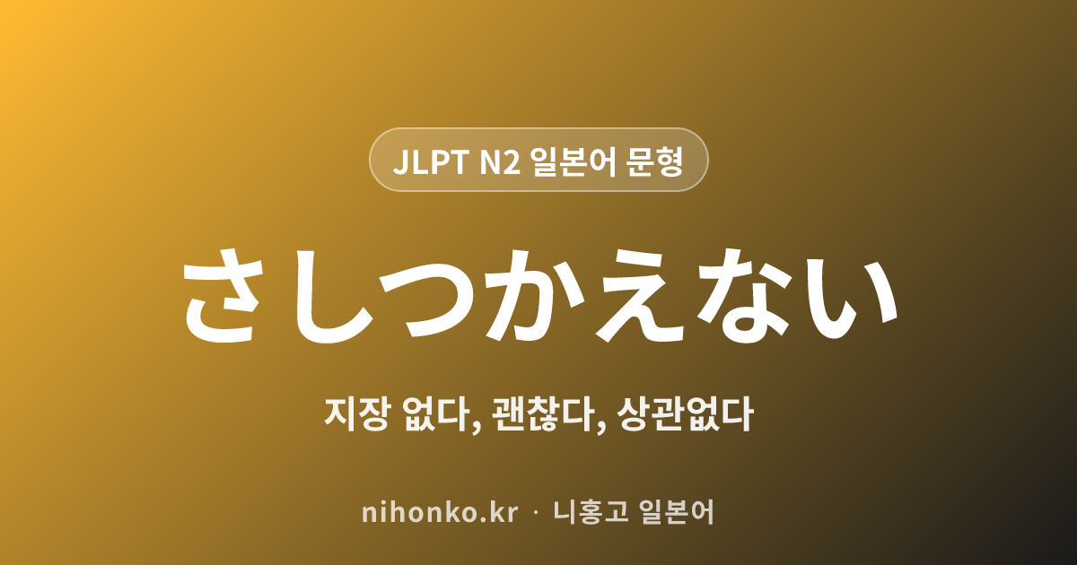 〜ても差し支えない - JLPT N2 일본어 문법 문형
